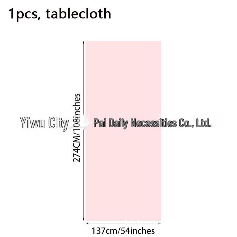 Pink Birthday Party Disposable Tableware Set - Plates, Cups, Napkins, Tablecloth, Cutlery