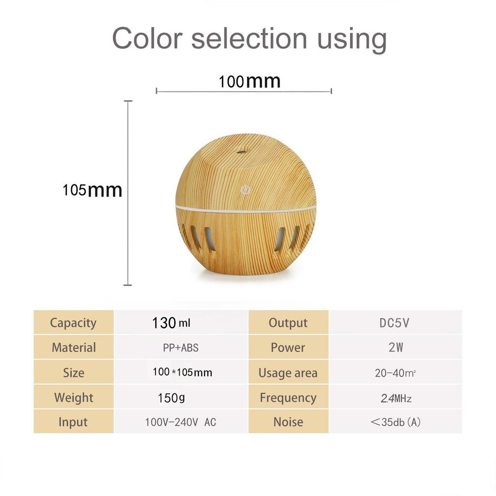 USB Mini Wood Grain Car & Home Humidifier Air Purifier