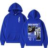 Felpa Grafica Uomo Rapper Poch Mafia Aleman Gera Mx Tour Vintage Oversize Felpa con Cappuccio Y2K Hip Hop Gotica Felpe con Cappuccio