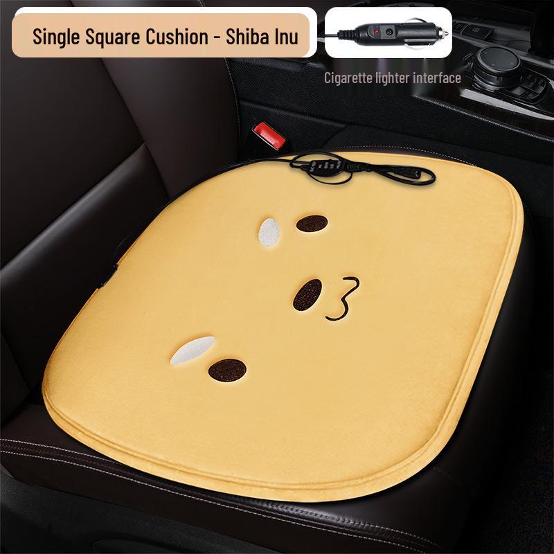 Cross-Grid Heated Car Seat Cushion - Winter Interior Accessory
