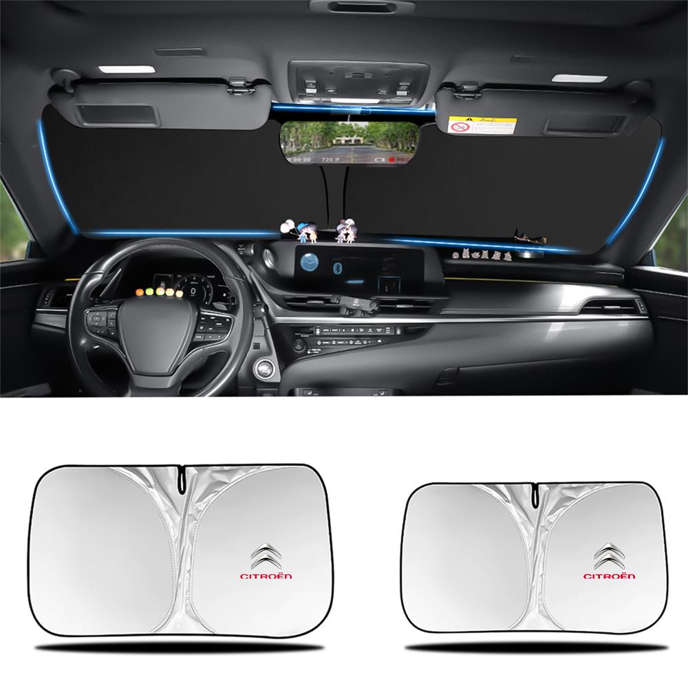 1pc Car Windshield Sunshade Cover Sun Visor UV Protector Accessories For Citroen C1 C2 C3 C4 Picasso C4L C-ELYSEE C5 Xsara DS C8