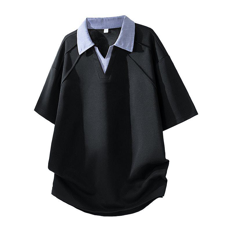 

Summer 2026 Men s College Style Short-Sleeve Two-Piece Polo T-shirt - Unisex High-End Edition M