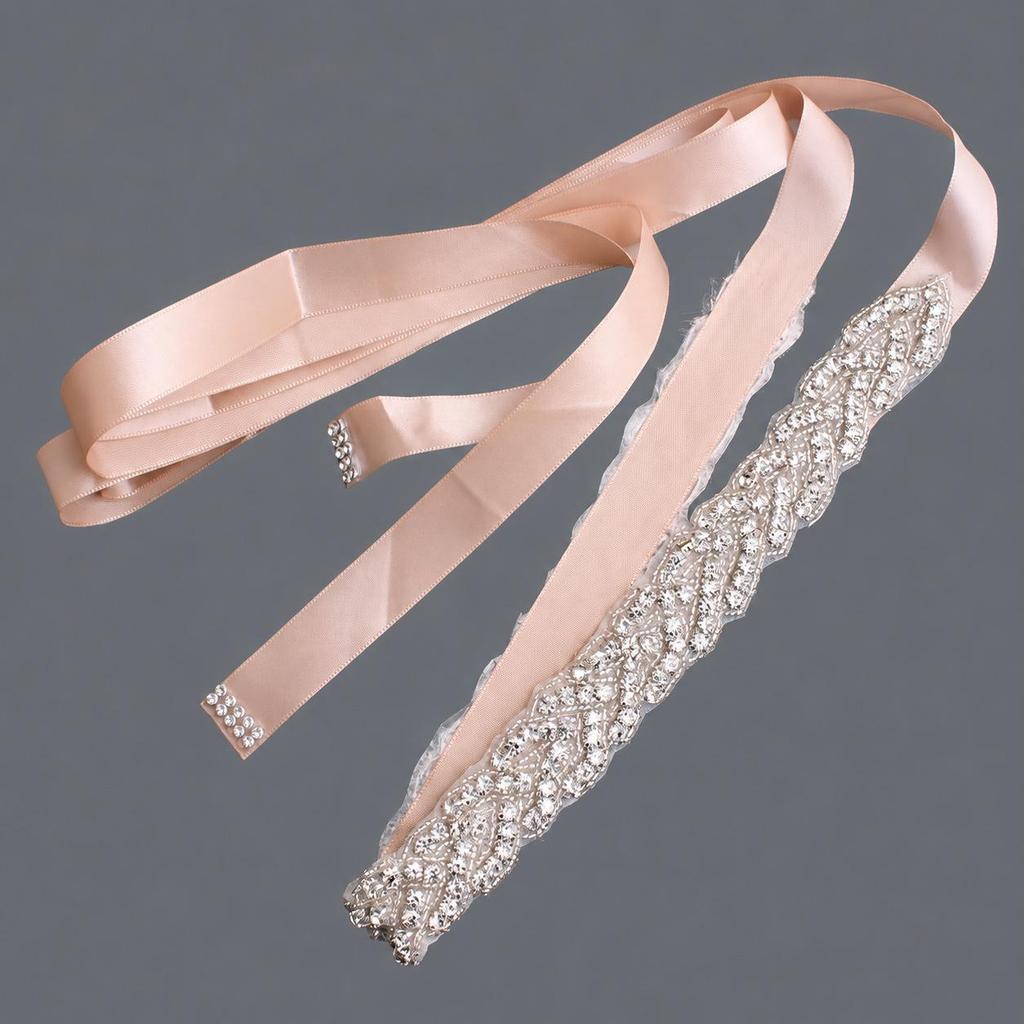 Elegant Silver Rhinestone Wedding Belt – Versatile High-End Dress Accessory for Fashion Shows and Performances