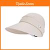 Summer Sun Hat With Leaf Decoration And Detachable Crown Uv Protection For Casual Wear