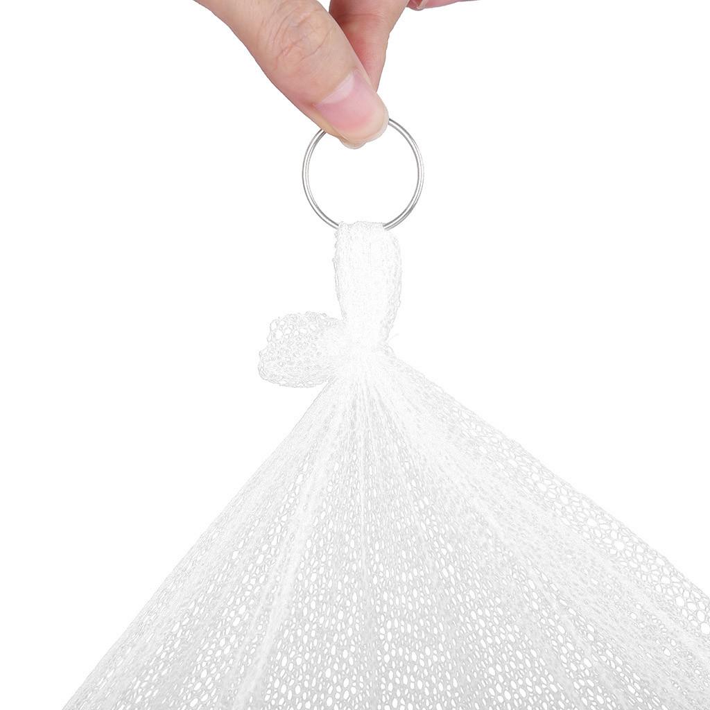 Yuvarlak Dantel Böcek Yatak Gölgelik Netleştirme Perde Kubbe Cibinlik Zarif Beyaz