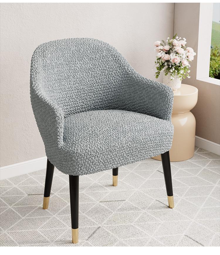 Strukturierte gebogene Esszimmerstuhlabdeckungen Schutzhüllen Elastisch Universell Sitzstuhlabdeckungen Mit Armlehnen Für Küche Büro Hocker Weich