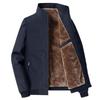 Jas Heren Oud Herfst en Winter Jas Verdikt Warm en Fleece Fleece Jas Heren Kleding Stand Kraag Grote Maat Papa Pak
