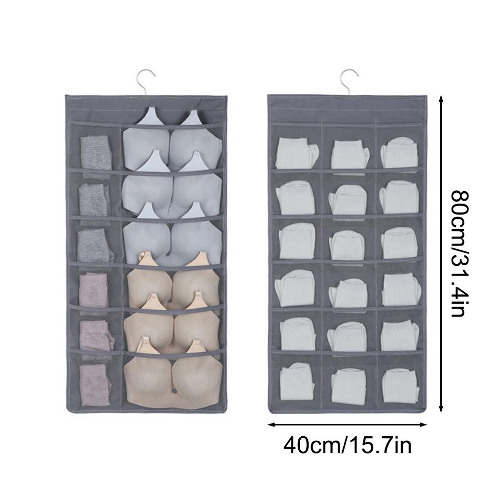 1PC Underwear Storage Bag Household Wall Hanging Sock Storage Bag Wardrobe Double-Sided Storage Bag