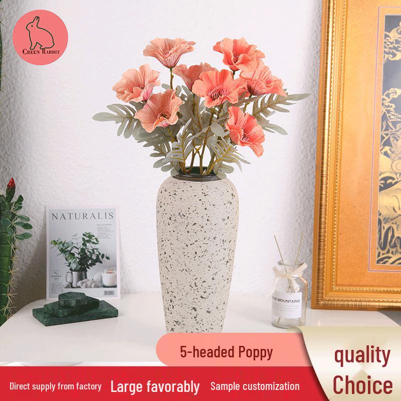 High-Realism Poppy Bouquet for Wedding & Home Decor