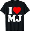 I Love MJ Shirt, I Heart MJ T- Shirt