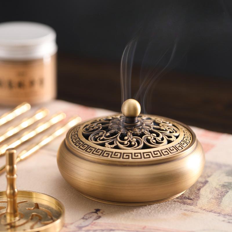 13-teiliges Räuchergeschenkset - Luxuriöser Kupferbrenner, Aromadiffusor, Hochwertiges Räucherstäbchen, Entferner negativer Energie