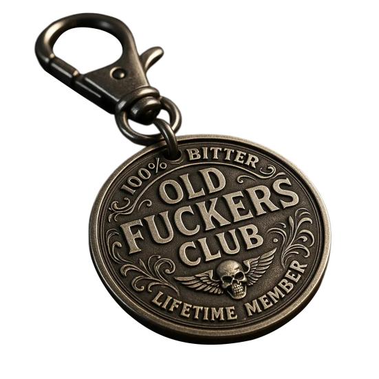 Old F*ckers Club Coin Funny Still Kicking Lifetime Member Coin No Rules No Filters Challenge Coin Adults Collectible Retirement Birthday Gag Gift for