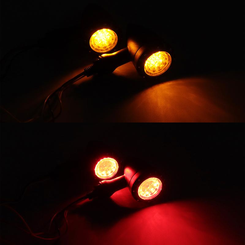 12V Motorcycle LED Turn Signal Brake Running Lamp Modified Bullet Turn Signal Lights LED Universal Motorcycle Indicator Lamp