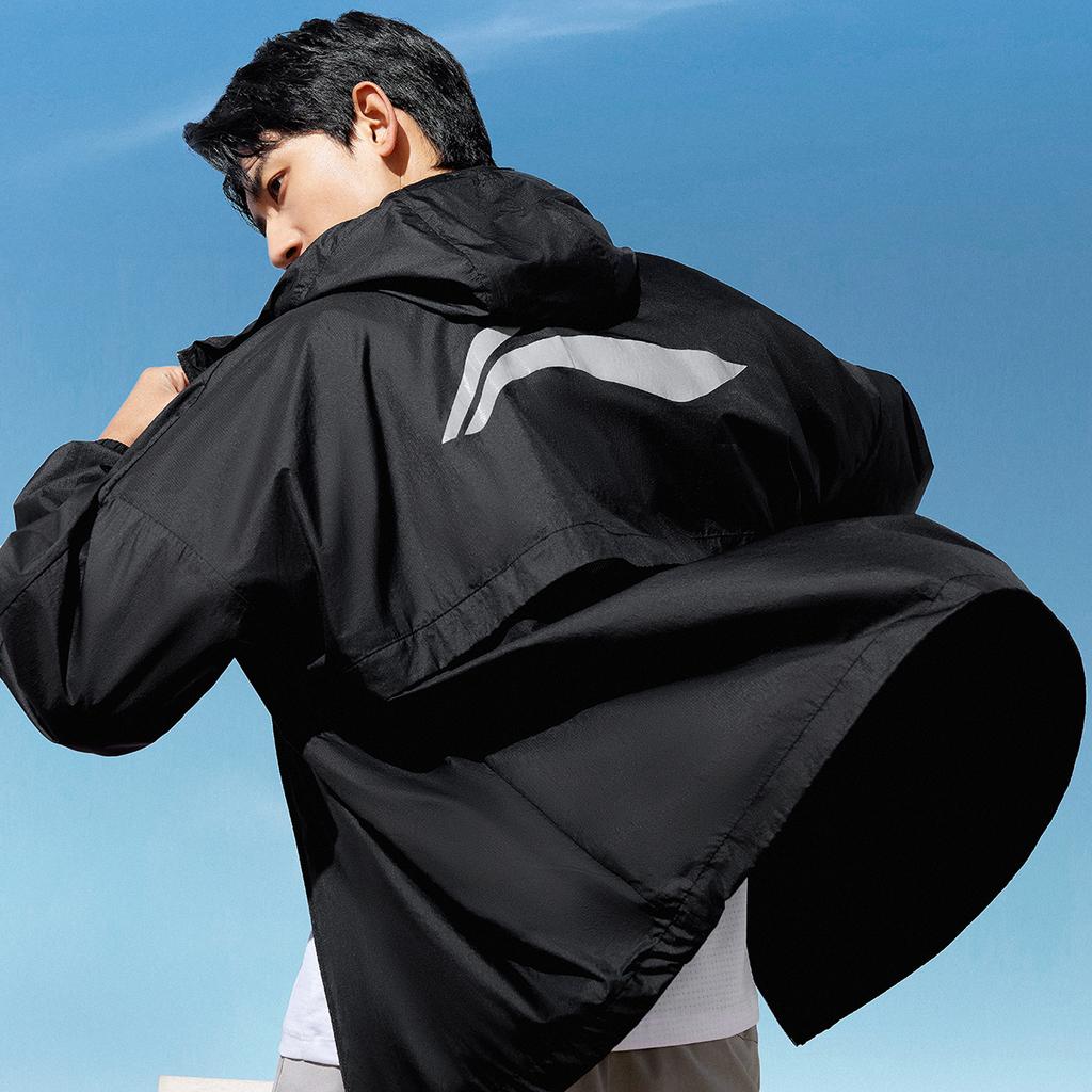 Li Ning Ice Silk Technology Lightweight Hooded UPF 40+ Cool Feeling Breathable Ultra Light Quick Dry UV Protection Clothing Unisex Outerwear AFDU831-3
