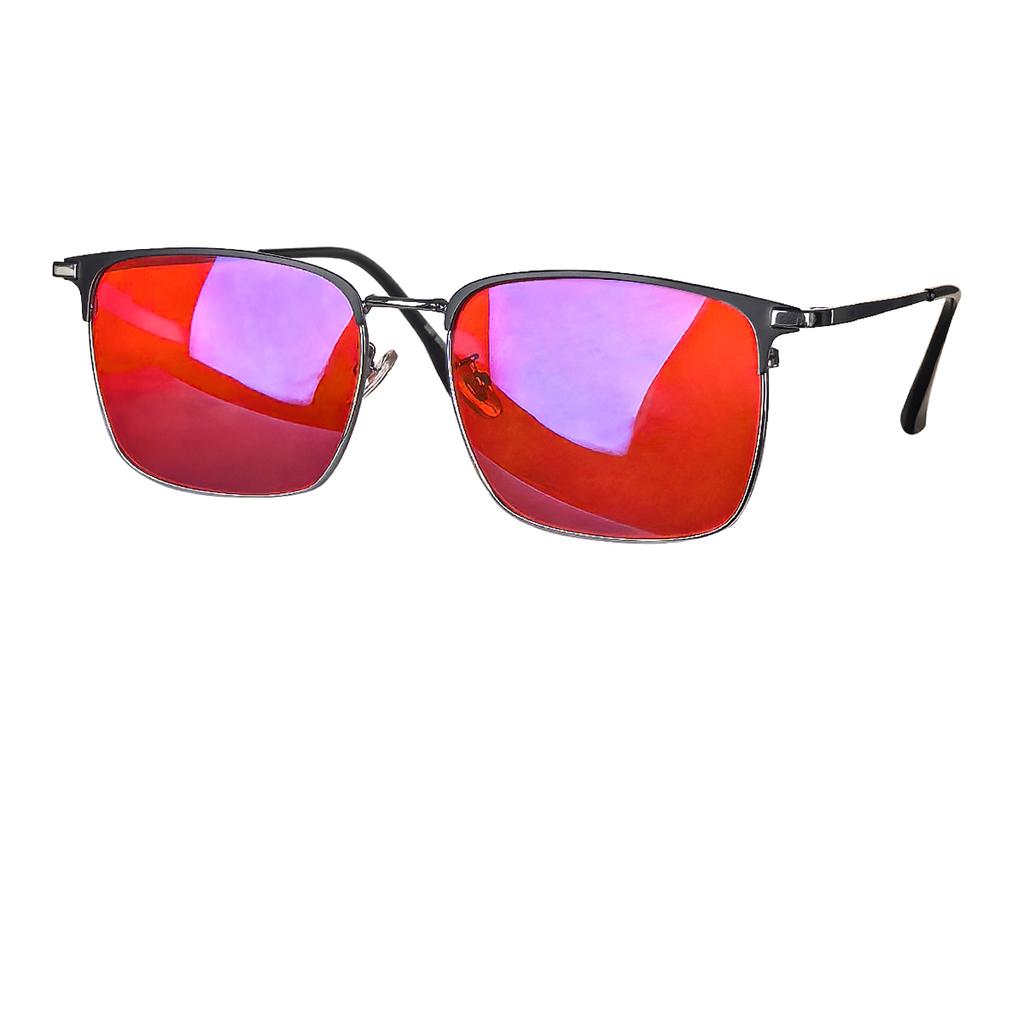 Big Size Eyeglasses for Men Better Sleep Glasses with Red Lenses Long Time Working Orange Gaming Glasses Driving Night Vision