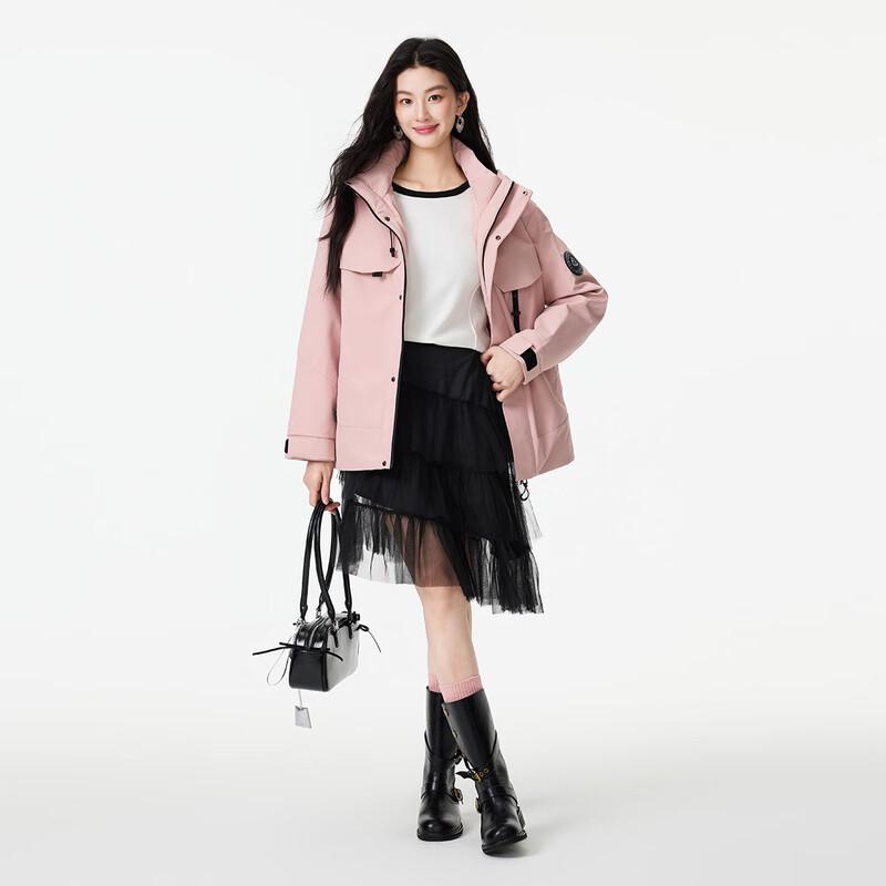 FivePlus Women's Loose Hooded Winter Down Parka Jacket