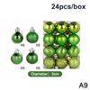 24 stk 3 cm Julekuler Sett Juletre Hengende Anheng Julepynt Hjemmefest Hengende Ornament Årspynt
