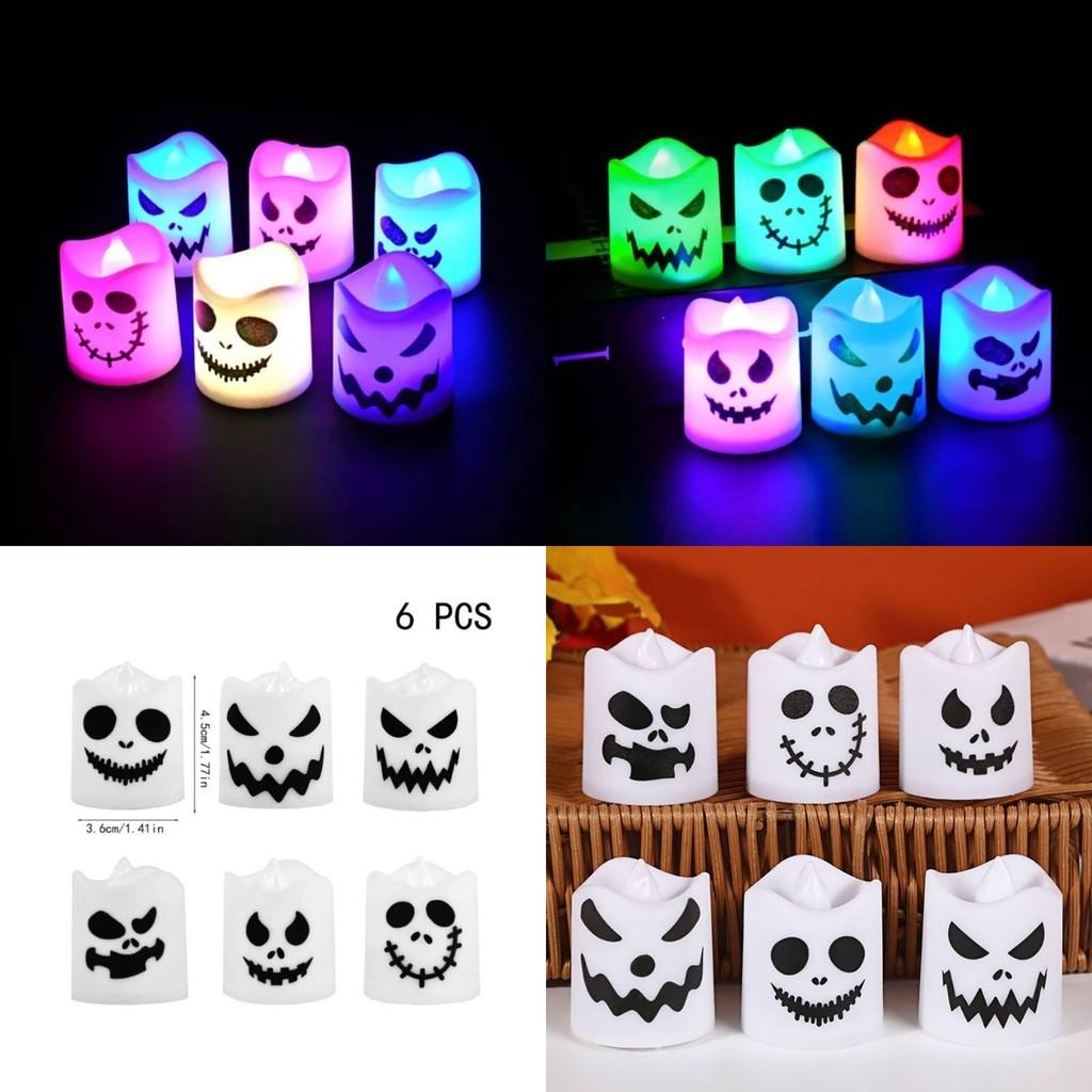 Spooky Ghost Led Candle Light For Halloween Home And Event Decorations