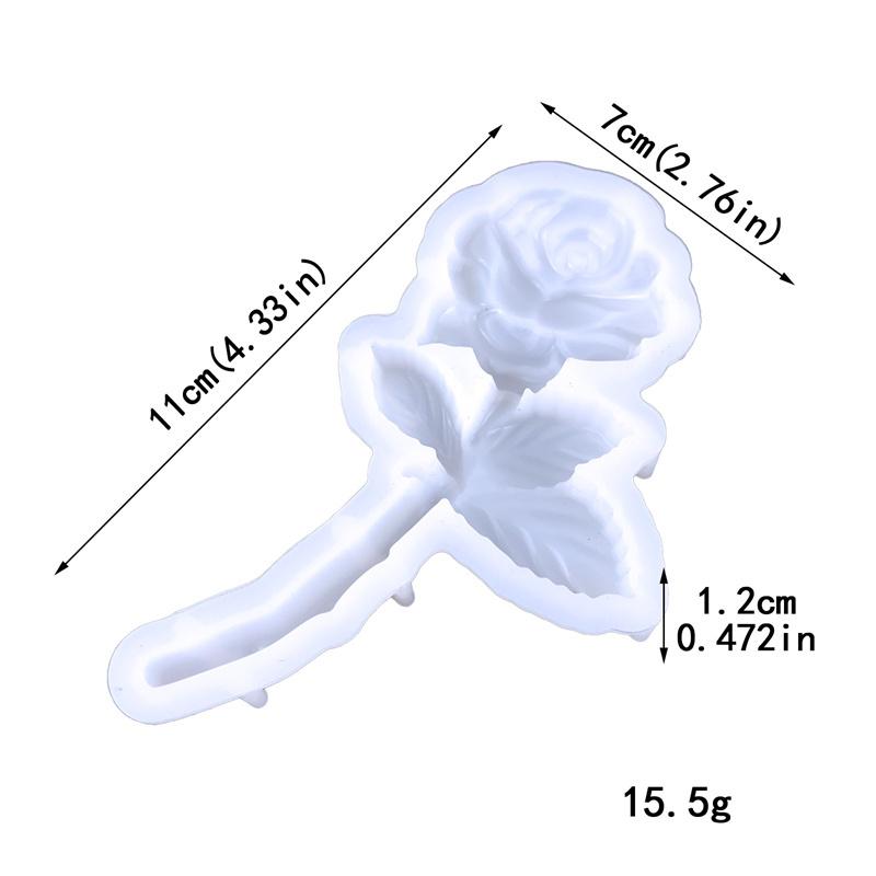 

Valentine s Day Rose Silicone Mould DIY Semi Rose Crystal Drop Glue UV Epoxy Resin Mold Handmade Craft Decor Festival Gifts