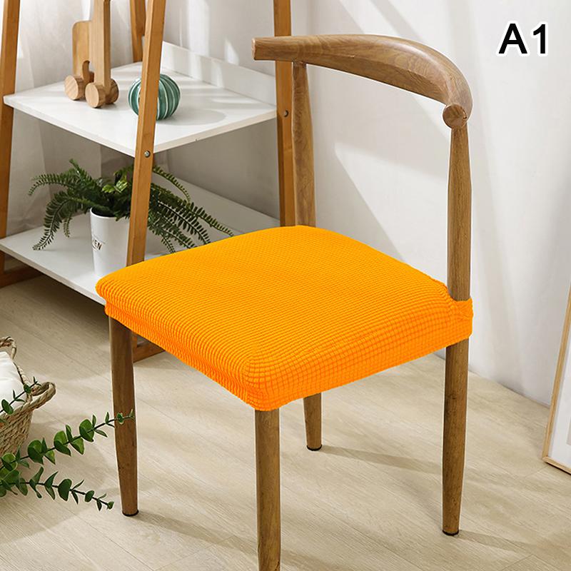 Stretch Chair Seat Covers Chairs Removable Washable Anti-Dust Upholstered Dining Room Seats Protector Cushion Slipcovers&