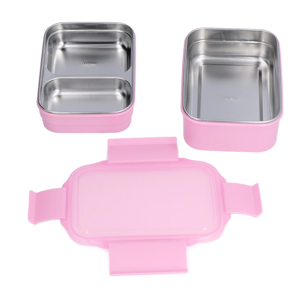 Elektrische Lunchbox aus Edelstahl 304, doppelwandig isolierte Lunchbox mit Fächern für das Büro