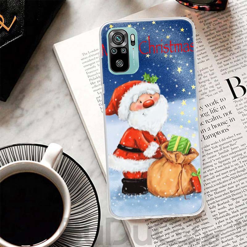 Merry Christmas Cartoon Cute Snow Cover For Xiaomi Redmi Note 14 13 12S 12 11 Pro Plus Phone Case 11S 10S 10 11E 11T 14Pro 13Pro