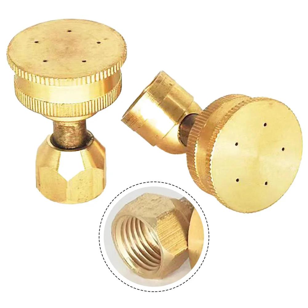 Garden Sprinkler Adjustable 5Hole Brass Sprayer Nozzle M14 Atomizing Spray Fitting Hose Fitting Straight Curved Nozzle
