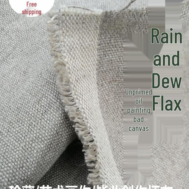 

Unprimed Linen Painting Canvas - Raw, Medium to Coarse Grain for Oil Painting Fine Grain Uncoated Linen - Width 170cm