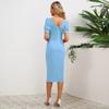 Professional Women's Slim Temperament Ruffle Split Dresses