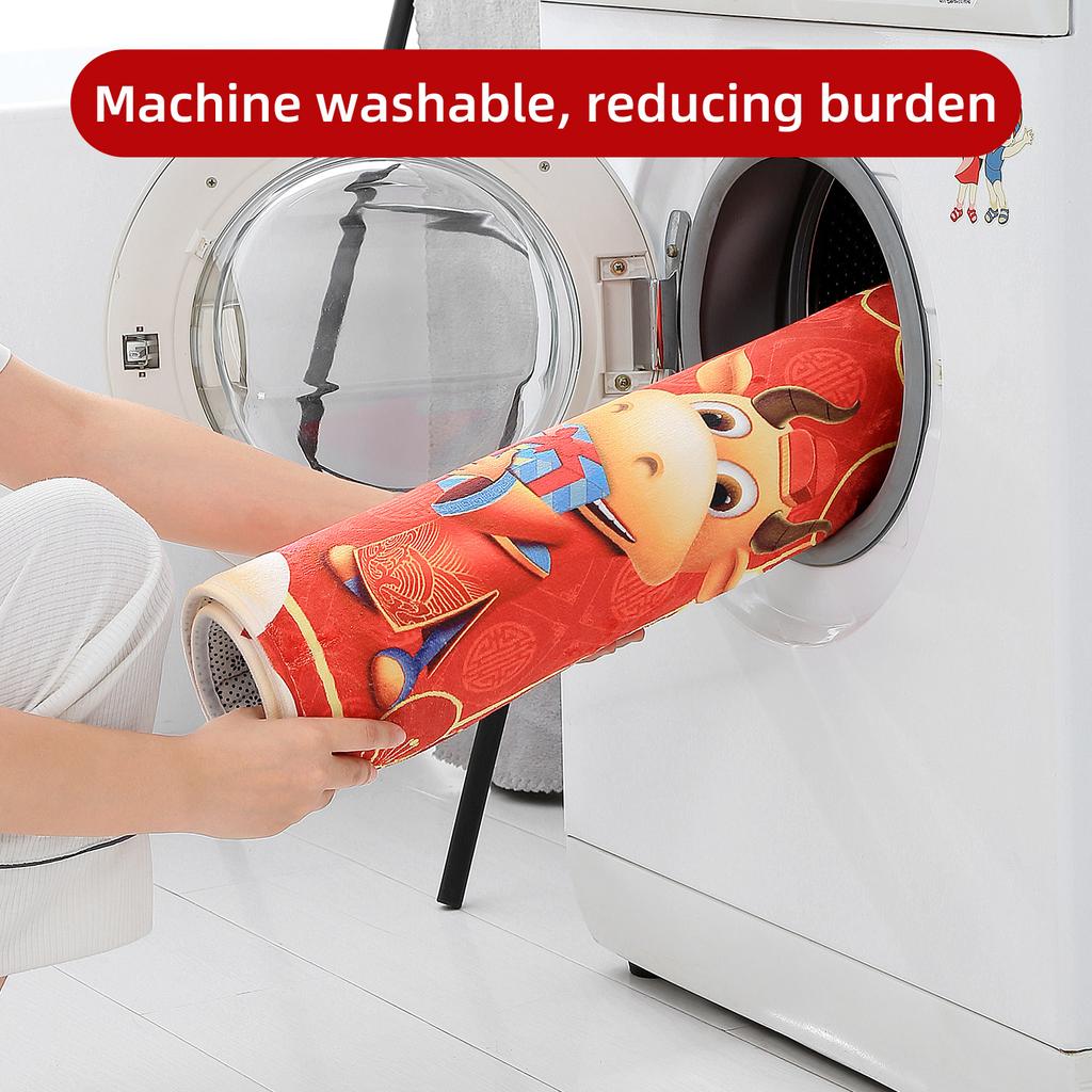 Christmas Pine,deer,and Owl Patterns,washable Door Mats for Christmas,suitable for Decorating Carpets In Corridors,bathrooms,hom