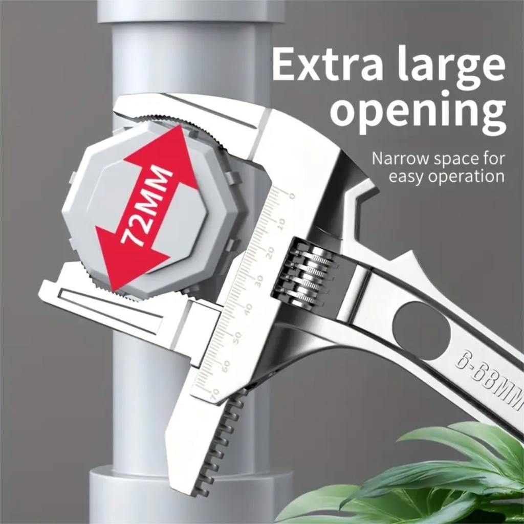 Short Shank 6-68 Mm Large Openings Bathroom Aluminum Alloy Spanner Wrenches Tool For Plastic Plumbing Tube Washbasin Nut Disassembly