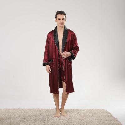 Men's Plus Size Silk Robe & Shorts Summer Pajama Set