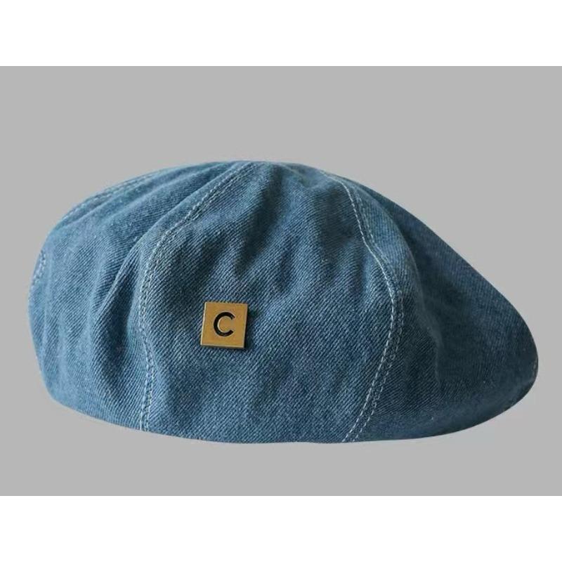 

Японский ретро-берет из денима, женский весенне-летний тонкий стиль, подчеркивающий лицо, шляпа маленького художника, восьмиугольная шляпа, уличный тренд average size