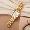 1 pièce/set montres carrées minimalistes pour femmes avec bracelet en acier, montres à quartz tendance, adaptées comme cadeaux