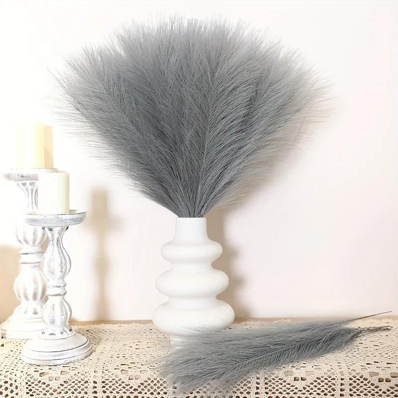 10/30Pcs Fluffy Pampas Grass Artificial Flowers Decoration for Wedding Boho Bouquet Party Home Vase Decor Fake Plant Reed Flower