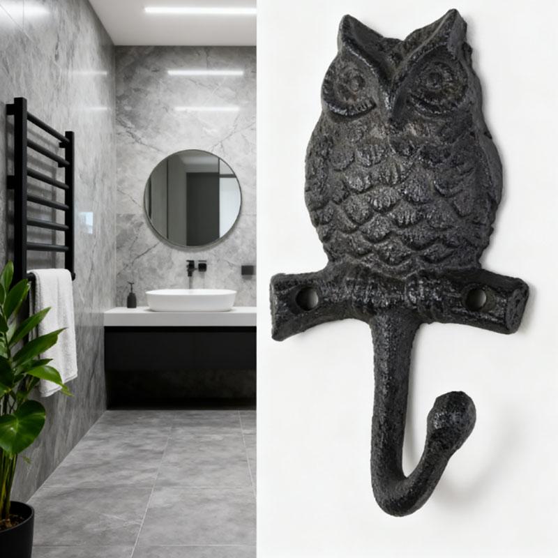 Antique Cast Iron Animal Shaped Multifunctional Solid Heavy Duty Wall Hooks for Clothing Home Decor Eco-Friendly