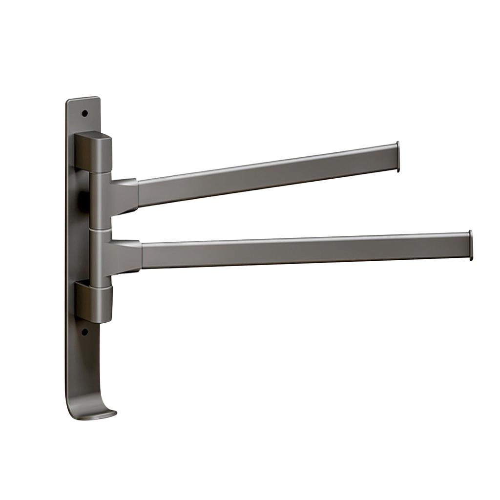 Rotating Multi-rod Towel Bar Punch-free Aluminum Bathroom Wall-mounted - Bathroom