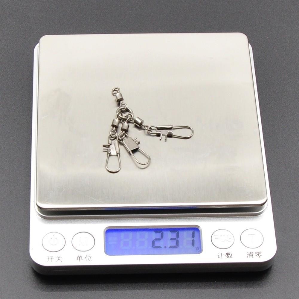 10pcs Heavy Duty Rolling Swivel Snap Stainless Steel Fishing Tackle Connector For Outdoor