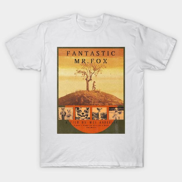 

Men Black Print T-shirt Fantastic Mr Fox Movie A Film By Wes Anderson No-Cut Transfer Paper Print Cotton Tshirt 2XL белый