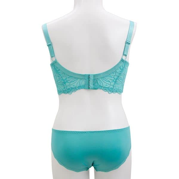 Galaxy Beautiful Breast High Bra and Panty GHI Bra, Backless, Sides, 3/4 Cup, Set, (RE-Red, G70)