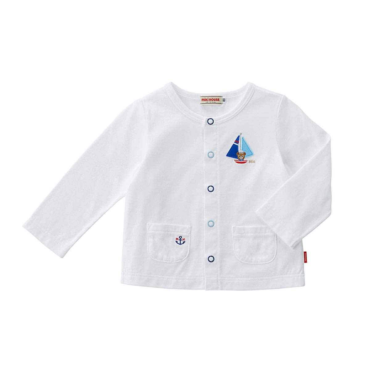 

MIKIHOUSE Cardigan 110cm Navy x White 12-5801-263