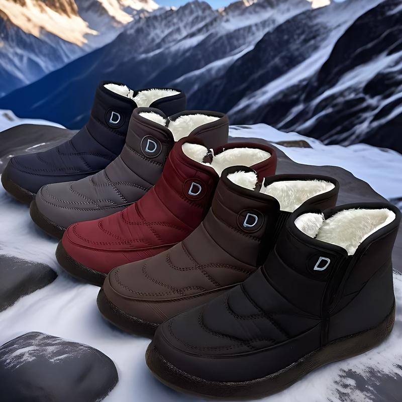 Women's Plus Size Snow Boots Cold-Resistant Winter Boots with Slip-Resistant Platform Sole Thick Cushioned Insole Winter Boots