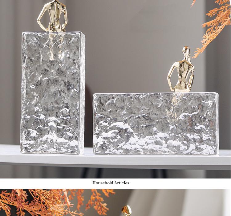 Luxury Crystal Sitting Figure Sculpture for Home Decor