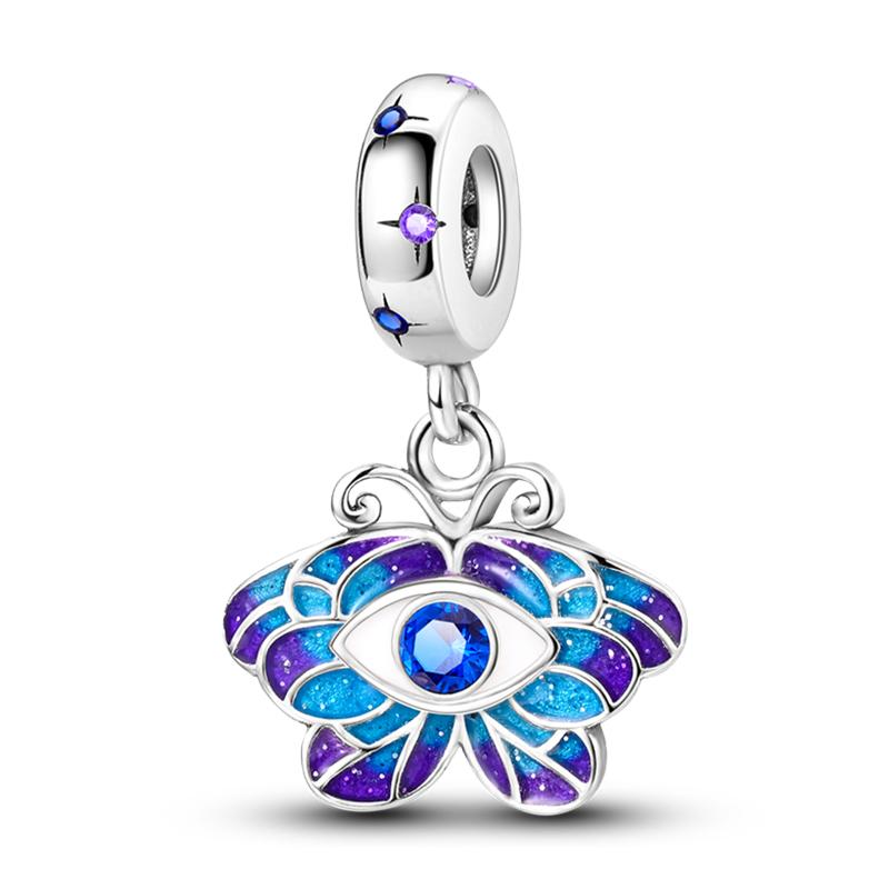 Newcopper Sparkling Zircon Devil'S Eye Horus' Eye Best Wishes Lucky Charms Beads Fit Pan Original Bracelets Diy Jewelry