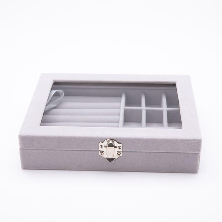 Samt-Schmuckaufbewahrungsbox für Ringe, Ohrringe und Anhänger