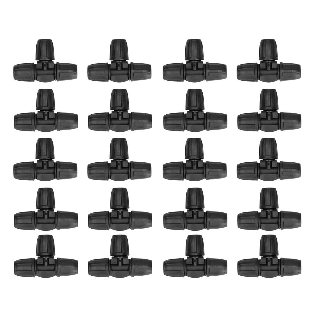 20Pcs Straight Tee Connector Garden Irrigation Adjustable Atomizing Nozzle for 811 Pipes