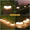 Led Solar Post Light Warm Pillar Lamp Rechargeable Modern Street Panel Landscape Outdoor Floor Lamps Patio Waterproof Decoration