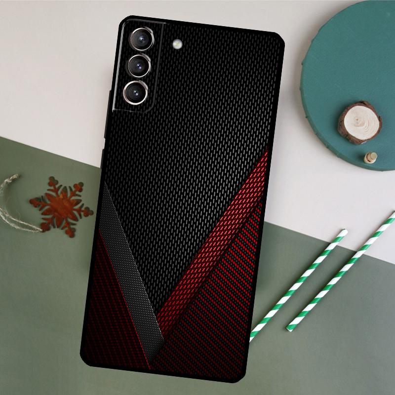 Car Carbon Fibre Pattern Case For Samsung Galaxy S9 S10 Plus S20 S21 FE S22 S23 Ultra Note 10 20 Ultra Phone Cover