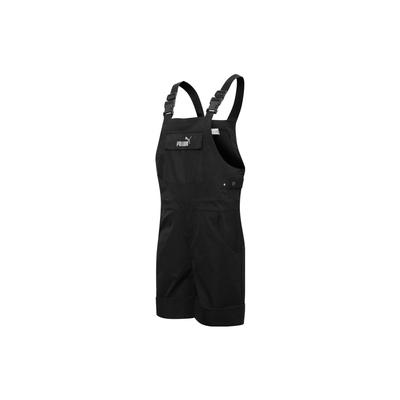 Logo Printed Loose Casual Straight Leg Overalls Women Overalls Black 671967-01