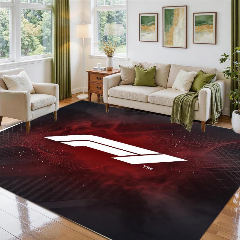 F1 Design Crystal Velvet Rug Soft Decorative Mat for Bedroom Entrance